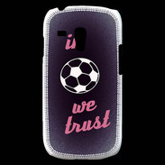 Coque Samsung Galaxy S3 Mini In Soccer We trust Rouge ZG