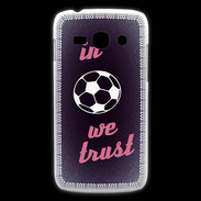 Coque Samsung Galaxy Ace3 In Soccer We trust Rouge ZG