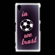 Coque Sony Xpéria Z1 In Soccer We trust Rouge ZG