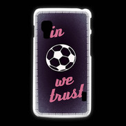 Coque LG L5 2 In Soccer We trust Rouge ZG