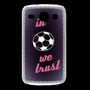 Coque Samsung Galaxy Core In Soccer We trust Rouge ZG