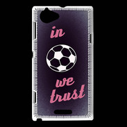 Coque Sony Xperia L In Soccer We trust Rouge ZG