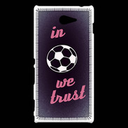 Coque Sony Xperia M2 In Soccer We trust Rouge ZG