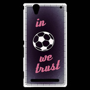 Coque Sony Xperia T2 Ultra In Soccer We trust Rouge ZG
