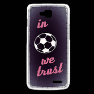 Coque LG L90 In Soccer We trust Rouge ZG
