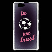 Coque Sony Xperia Z1 Compact In Soccer We trust Rouge ZG