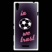 Coque Sony Xperia T3 In Soccer We trust Rouge ZG