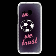 Coque HTC One Mini 2 In Soccer We trust Rouge ZG