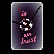 Grande pendule murale In Soccer We trust Rouge ZG