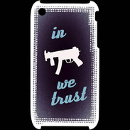 Coque iPhone 3G / 3GS In Uzi We trust Bleu ZG