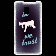 Coque LG P990 In Uzi We trust Bleu ZG