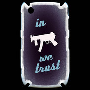 Coque Blackberry 8520 In Uzi We trust Bleu ZG