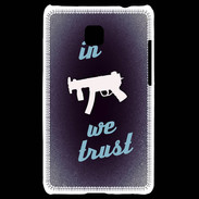 Coque LG Optimus L3 II In Uzi We trust Bleu ZG