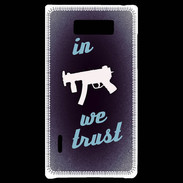 Coque LG Optimus L7 In Uzi We trust Bleu ZG