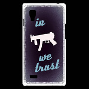 Coque LG Optimus L9 In Uzi We trust Bleu ZG