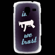 Coque Samsung Galaxy Ace 2 In Uzi We trust Bleu ZG