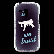 Coque Samsung Galaxy S3 Mini In Uzi We trust Bleu ZG