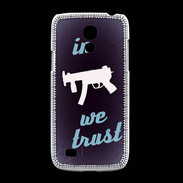 Coque Samsung Galaxy S4mini In Uzi We trust Bleu ZG