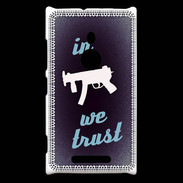 Coque Nokia Lumia 925 In Uzi We trust Bleu ZG