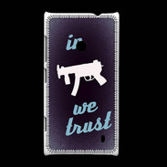 Coque Nokia Lumia 520 In Uzi We trust Bleu ZG