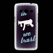 Coque Samsung Galaxy Express2 In Uzi We trust Bleu ZG