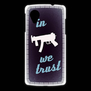 Coque LG Nexus 5 In Uzi We trust Bleu ZG