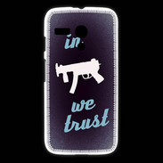 Coque Motorola G In Uzi We trust Bleu ZG