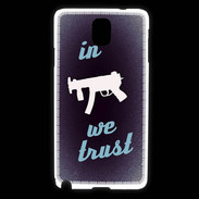 Coque Samsung Galaxy Note 3 In Uzi We trust Bleu ZG