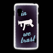 Coque LG L5 2 In Uzi We trust Bleu ZG