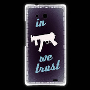Coque Huawei Ascend Mate In Uzi We trust Bleu ZG