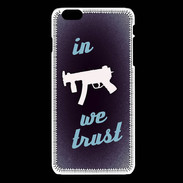 Coque iPhone 6Plus / 6Splus In Uzi We trust Bleu ZG