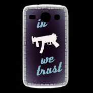 Coque Samsung Galaxy Core In Uzi We trust Bleu ZG