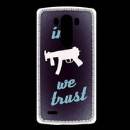 Coque LG G3 In Uzi We trust Bleu ZG
