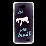 Coque LG L90 In Uzi We trust Bleu ZG
