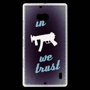 Coque Nokia Lumia 930 In Uzi We trust Bleu ZG