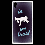 Coque Sony Xperia Z2 In Uzi We trust Bleu ZG