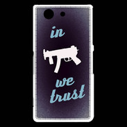 Coque Sony Xperia Z3 Compact In Uzi We trust Bleu ZG