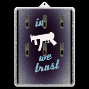 Porte clés In Uzi We trust Bleu ZG