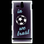 Coque Sony Xperia U In Soccer We trust Bleu ZG