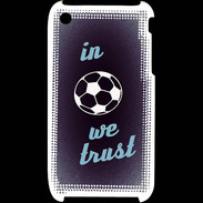 Coque iPhone 3G / 3GS In Soccer We trust Bleu ZG