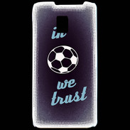 Coque LG P990 In Soccer We trust Bleu ZG