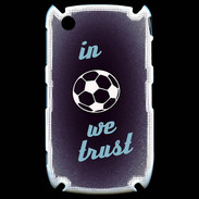 Coque Blackberry 8520 In Soccer We trust Bleu ZG