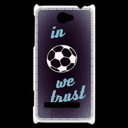 Coque HTC Windows Phone 8S In Soccer We trust Bleu ZG