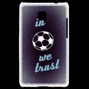 Coque LG Optimus L3 II In Soccer We trust Bleu ZG