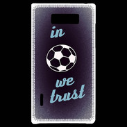 Coque LG Optimus L7 In Soccer We trust Bleu ZG