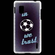 Coque LG Optimus G In Soccer We trust Bleu ZG