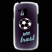 Coque Samsung Galaxy S3 Mini In Soccer We trust Bleu ZG