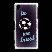 Coque Sony Xpéria Z1 In Soccer We trust Bleu ZG