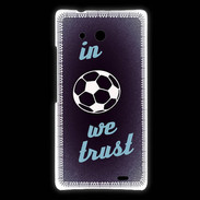 Coque Huawei Ascend Mate In Soccer We trust Bleu ZG