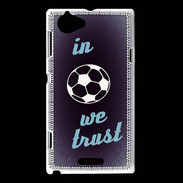 Coque Sony Xperia L In Soccer We trust Bleu ZG